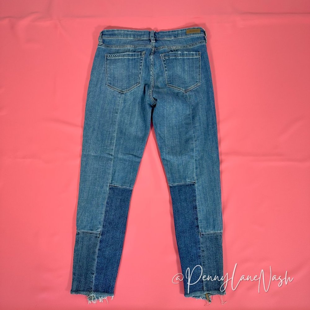 Blank NYC Patchwork Raw Hem Skinny Crop Jeans - Picture 7 of 11